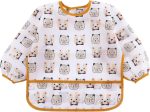 PandaEar 5 Pack Long Sleeve Bibs| Waterproof Full Bib with Sleeves for Babies Infant Toddler 6-24 Months| Mess Proof Baby Smock for Eating| Baby Apron for Feeding - Image 5